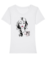 Domnisoara Tricou mânecă scurtă guler larg fitted Damă Expresser