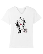 Domnisoara Tricou mânecă scurtă guler V Bărbat Presenter