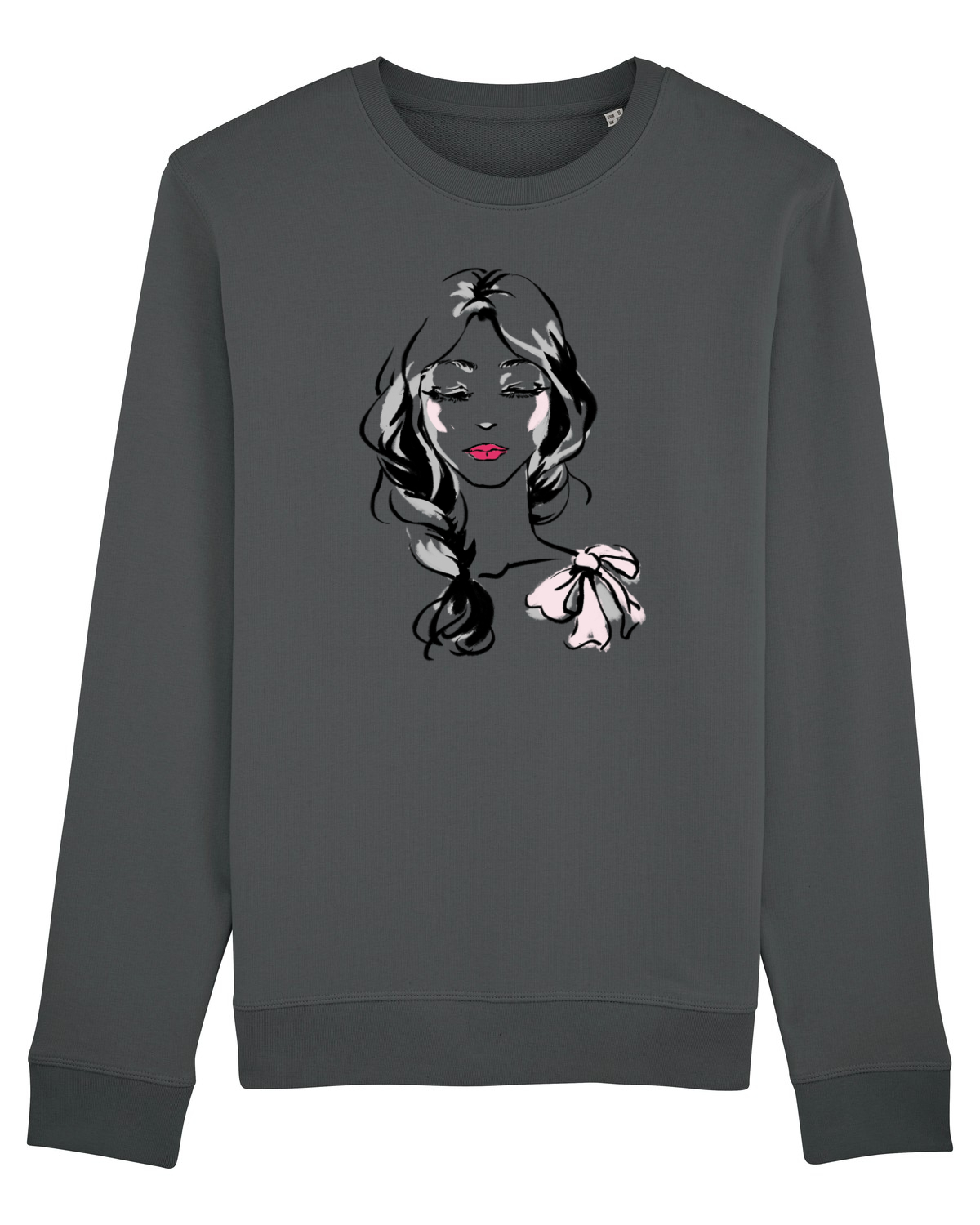 Bluză mânecă lungă Unisex Rise Anthracite