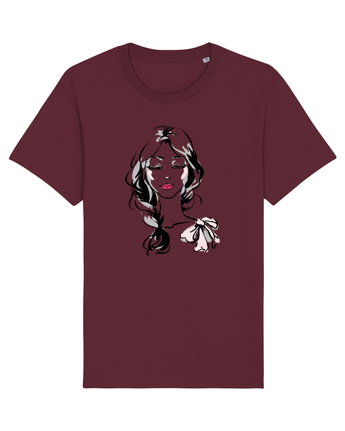Tricou mânecă scurtă Unisex Rocker Burgundy