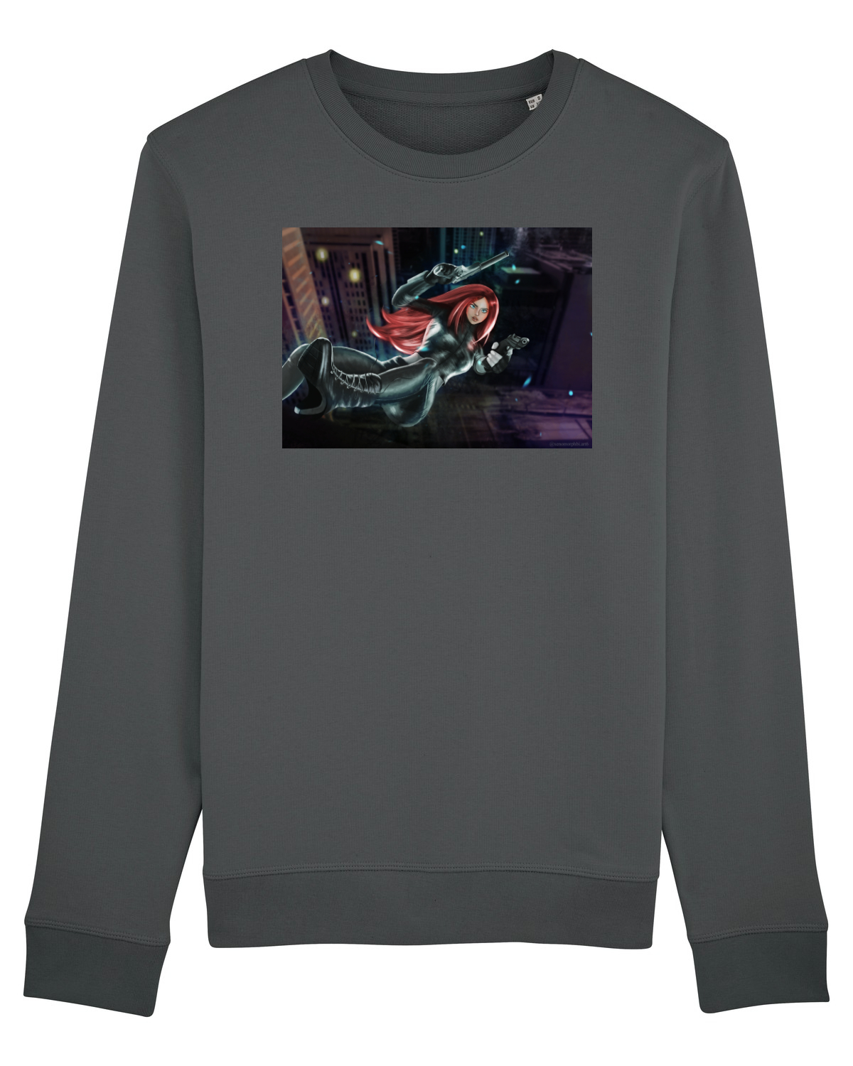 Bluză mânecă lungă Unisex Rise Anthracite
