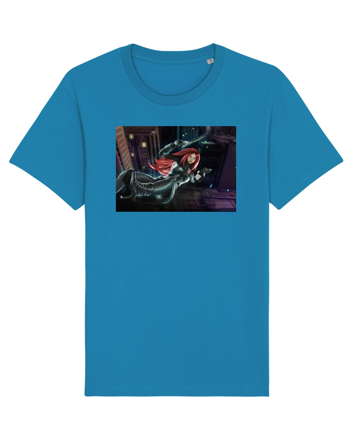 Tricou mânecă scurtă Unisex Rocker Azur