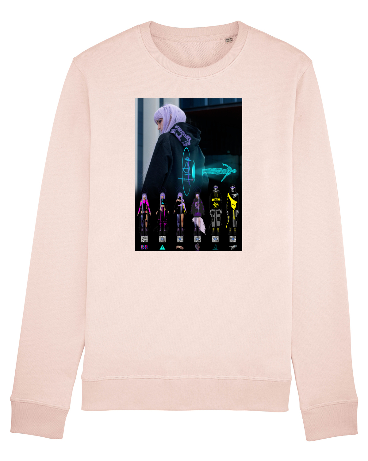 Bluză mânecă lungă Unisex Rise Candy Pink