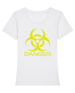 DANGER Tricou mânecă scurtă guler larg fitted Damă Expresser