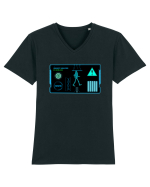 Holograma HUD Tricou mânecă scurtă guler V Bărbat Presenter