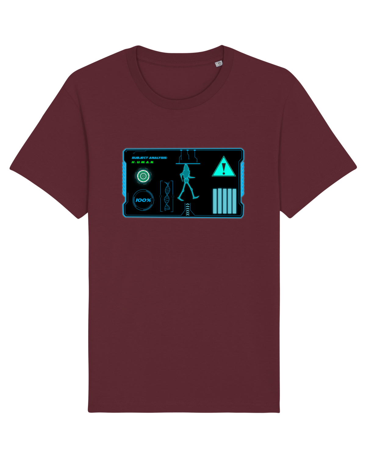 Tricou mânecă scurtă Unisex Rocker Burgundy