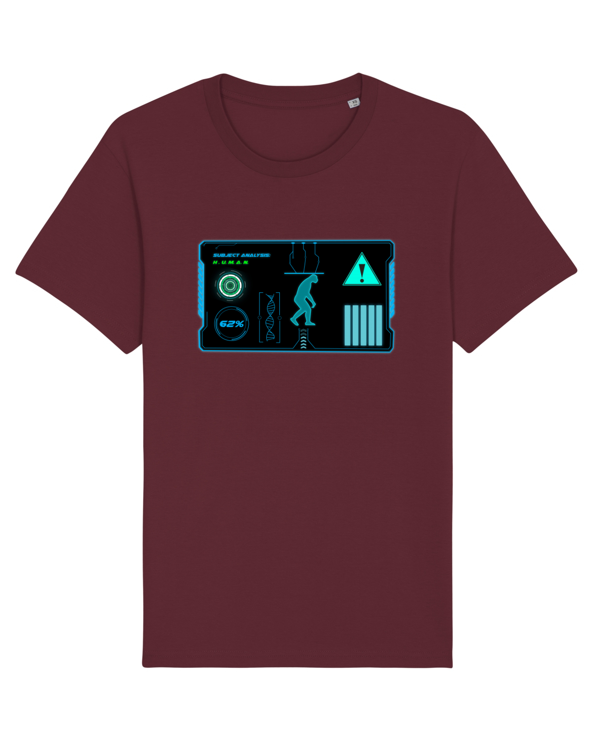 Tricou mânecă scurtă Unisex Rocker Burgundy