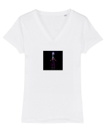 ALIEN ROBOT  Tricou mânecă scurtă guler V Damă Evoker