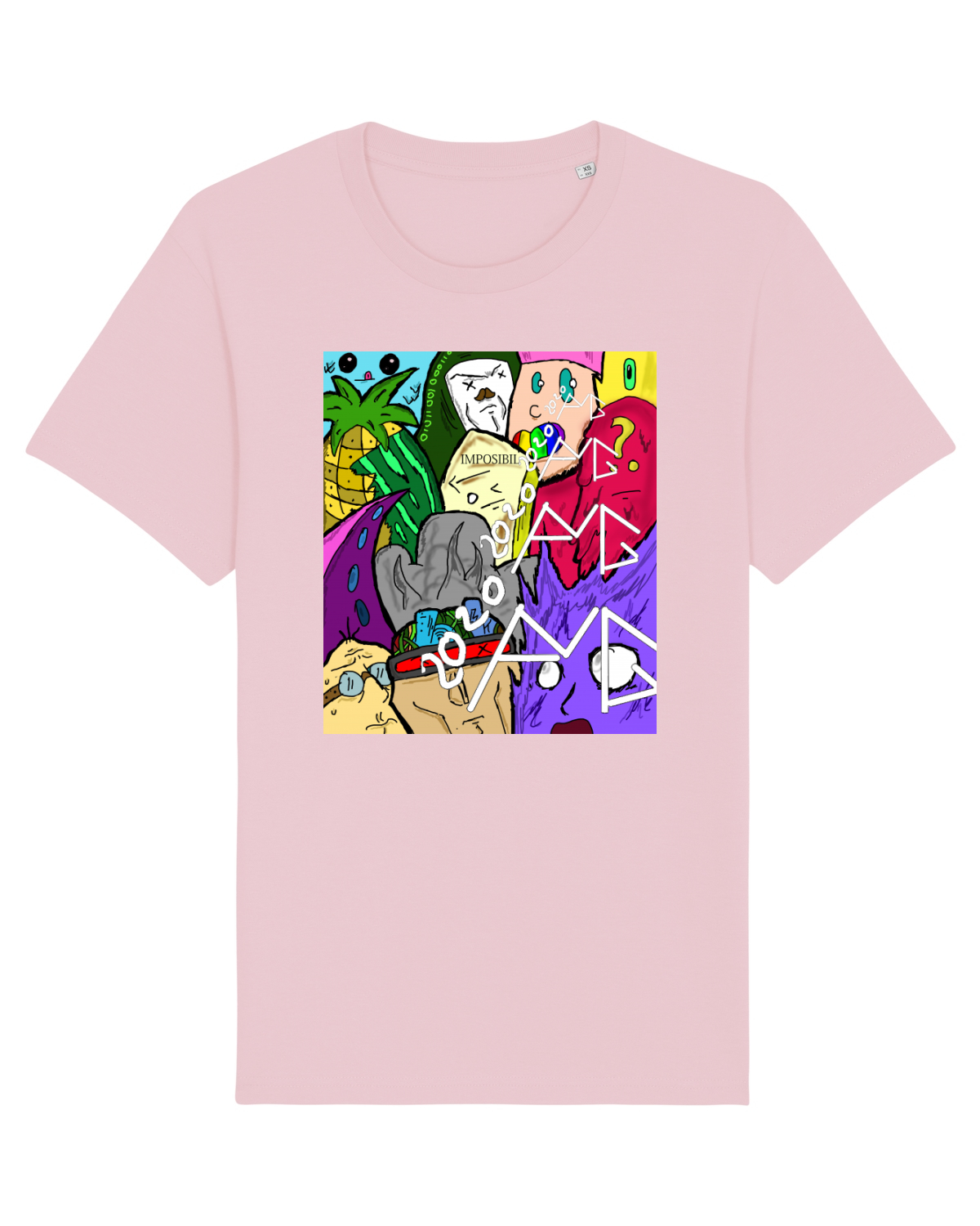 Tricou mânecă scurtă Unisex Rocker Cotton Pink
