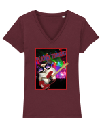 Pisica Rock And Roll Tricou mânecă scurtă guler V Damă Evoker