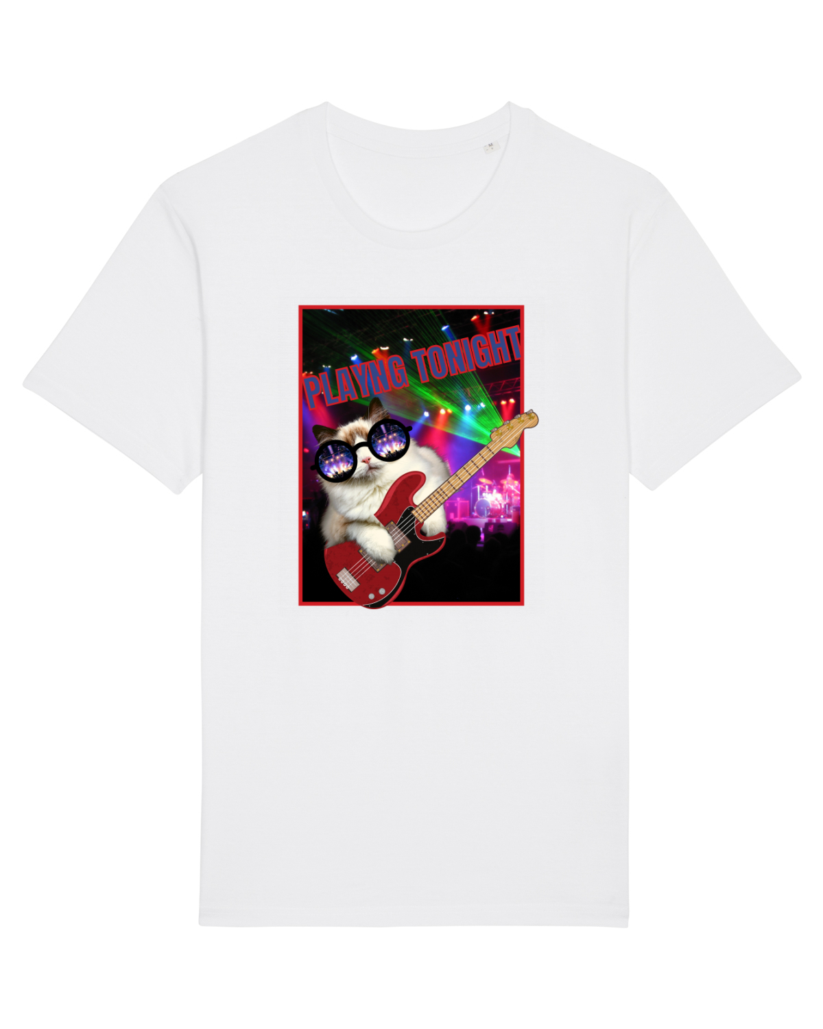 Tricou mânecă scurtă Unisex Rocker White