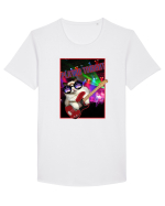 Pisica Rock And Roll Tricou mânecă scurtă guler larg Bărbat Skater