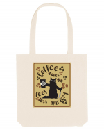 Pentru Iubitorii De Pisici Si Cafea Sacoșă textilă
