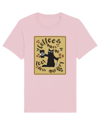 Pentru Iubitorii De Pisici Si Cafea Cotton Pink