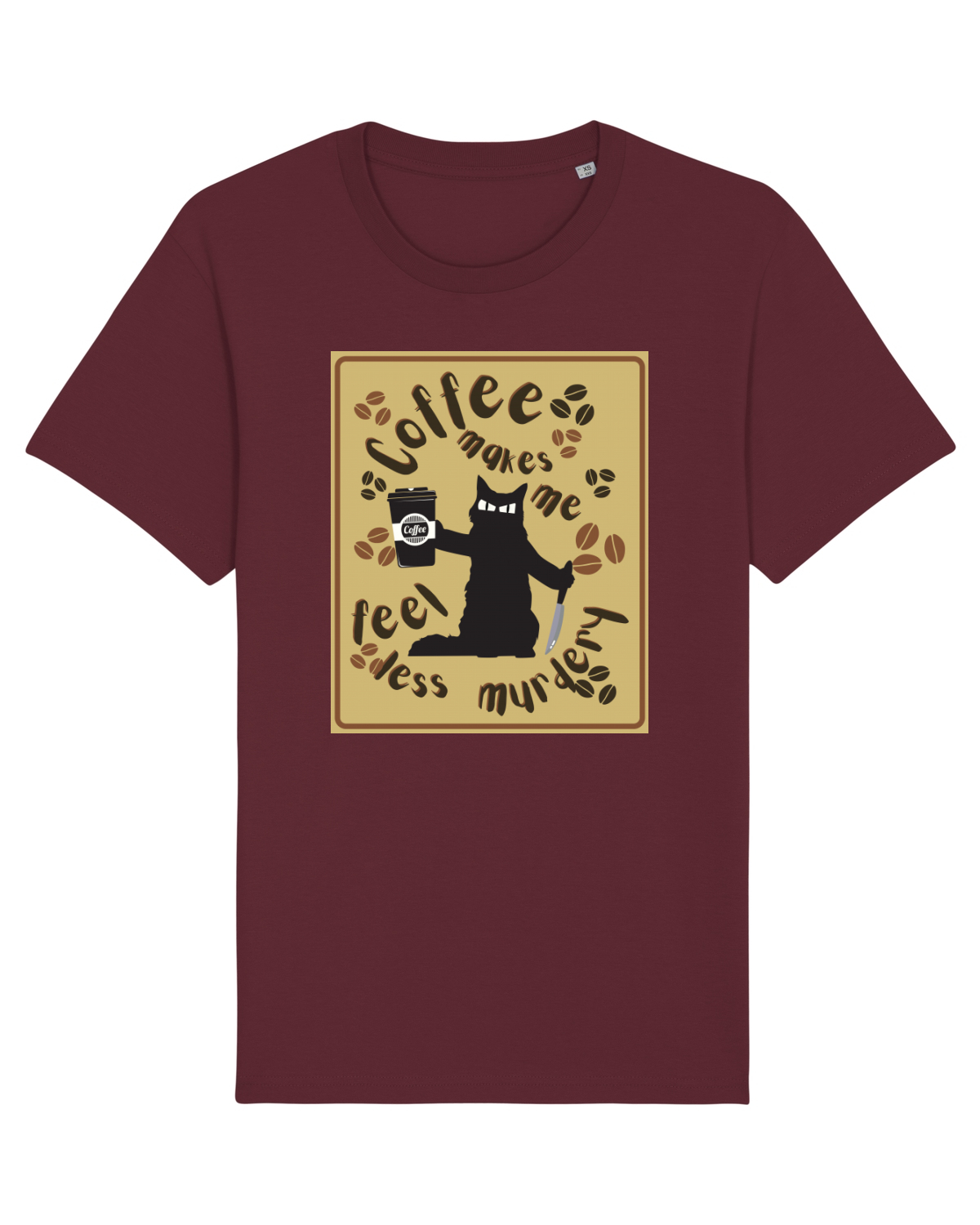 Tricou mânecă scurtă Unisex Rocker Burgundy