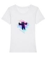 Astronaut floating  Tricou mânecă scurtă guler larg fitted Damă Expresser