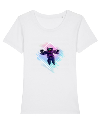 Astronaut floating  White