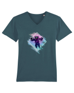 Astronaut floating  Tricou mânecă scurtă guler V Bărbat Presenter