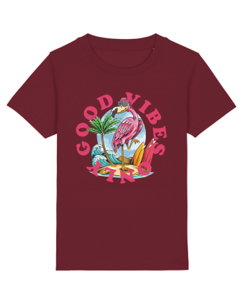Cool Flamingo Good Vibes Only Burgundy