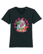 Cool Flamingo Good Vibes Only Tricou mânecă scurtă guler V Bărbat Presenter