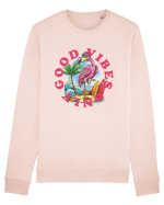 Cool Flamingo Good Vibes Only Bluză mânecă lungă Unisex Rise