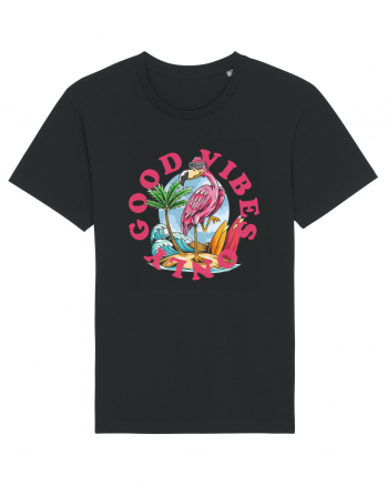 Cool Flamingo Good Vibes Only Black