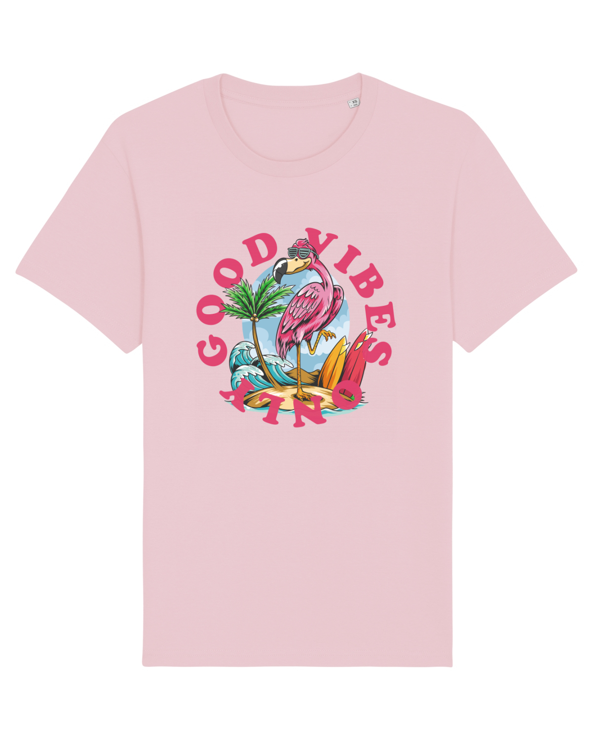 Tricou mânecă scurtă Unisex Rocker Cotton Pink