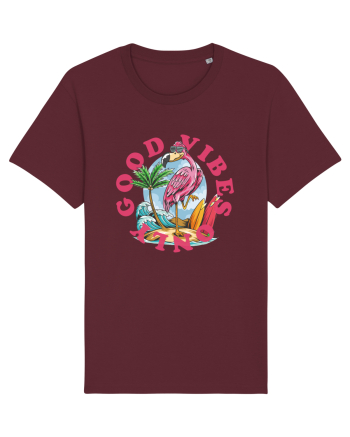 Cool Flamingo Good Vibes Only Burgundy