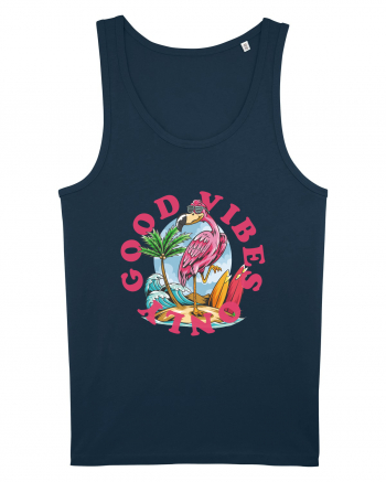 Cool Flamingo Good Vibes Only Navy