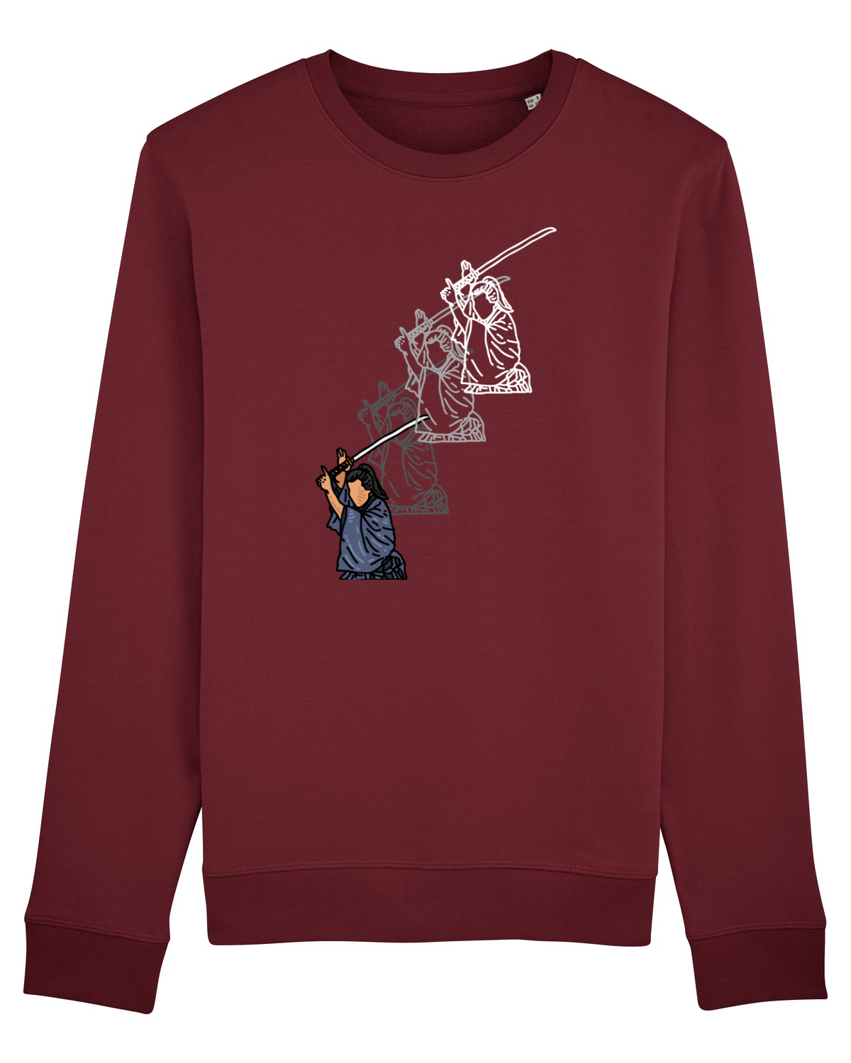 Bluză mânecă lungă Unisex Rise Burgundy
