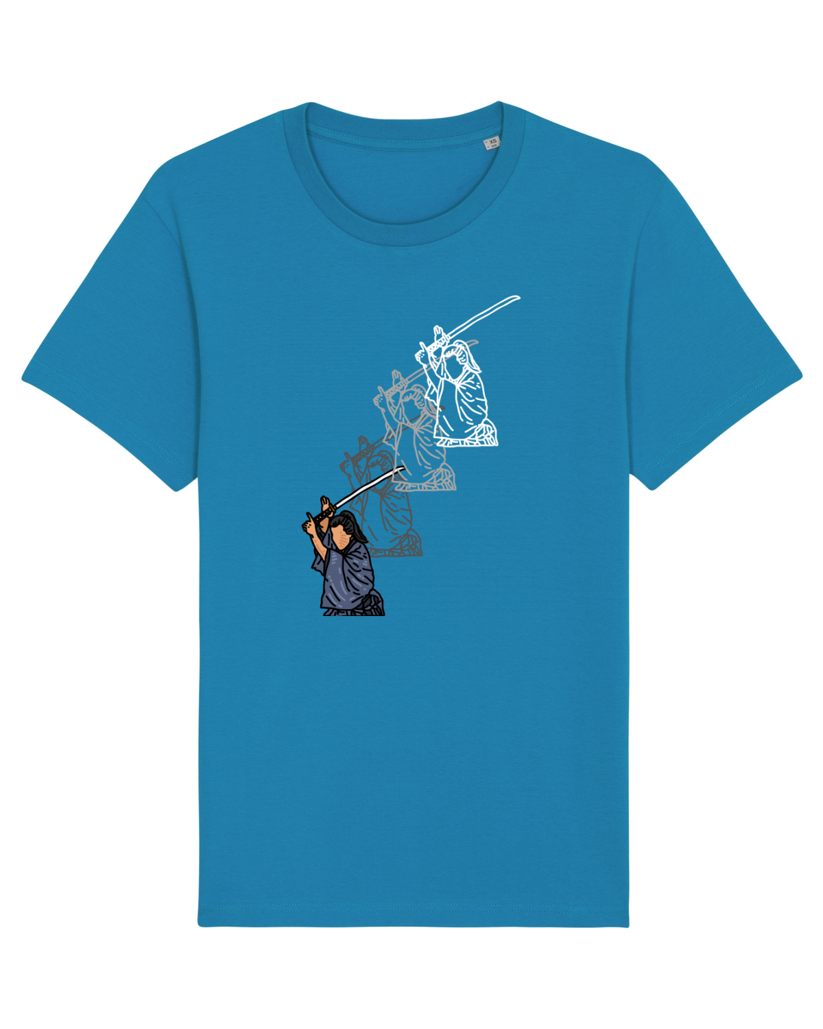 Tricou mânecă scurtă Unisex Rocker Azur