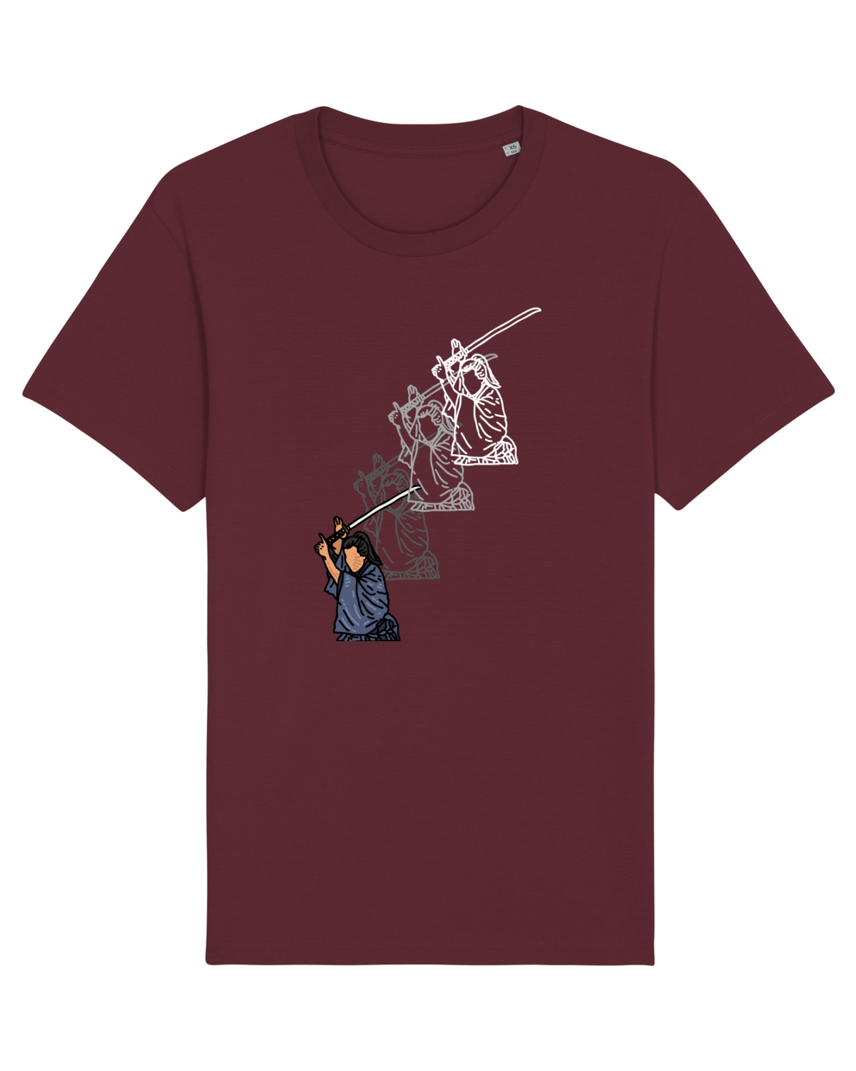 Tricou mânecă scurtă Unisex Rocker Burgundy