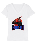 Samurai Ronin Tricou mânecă scurtă guler V Damă Evoker