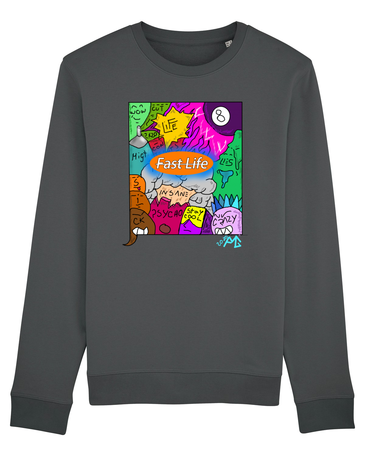 Bluză mânecă lungă Unisex Rise Anthracite