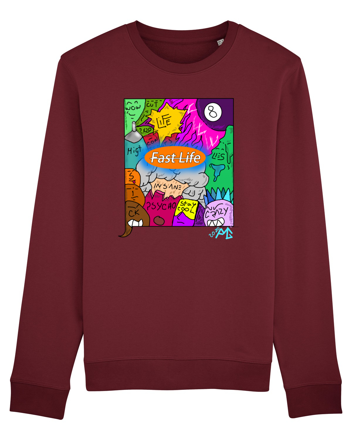 Bluză mânecă lungă Unisex Rise Burgundy