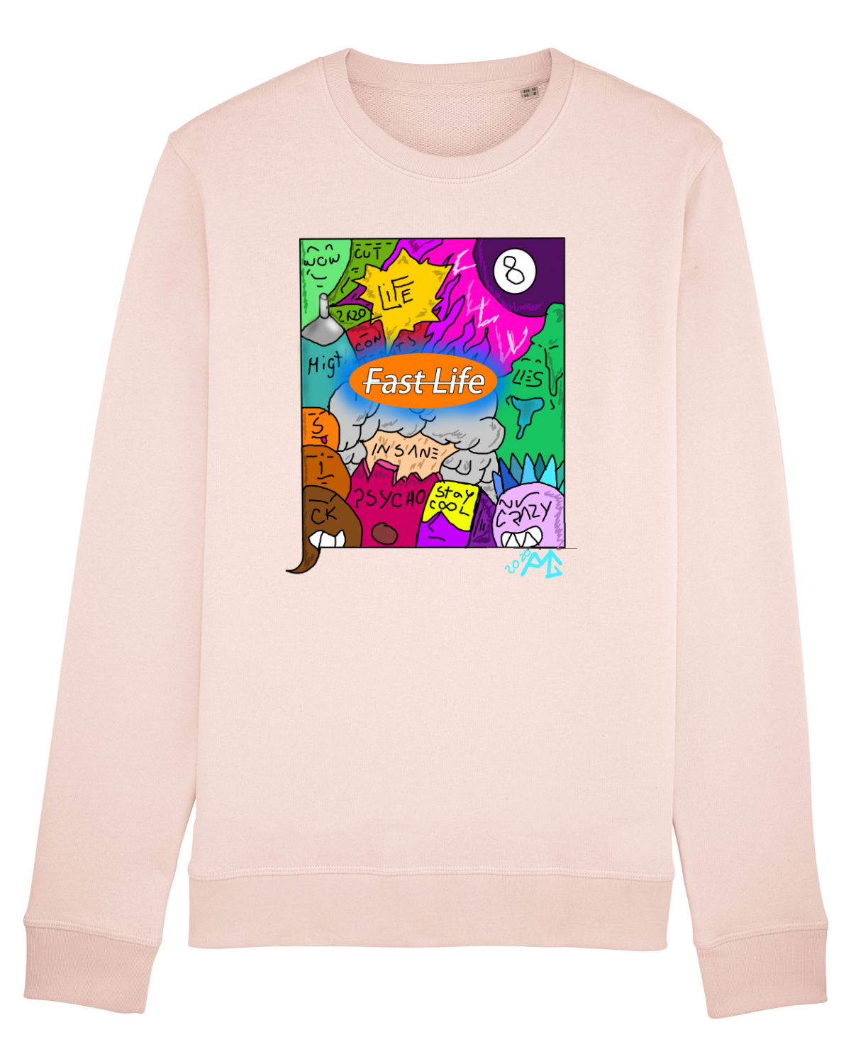 Bluză mânecă lungă Unisex Rise Candy Pink