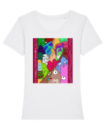 Lenny Tricou mânecă scurtă guler larg fitted Damă Expresser