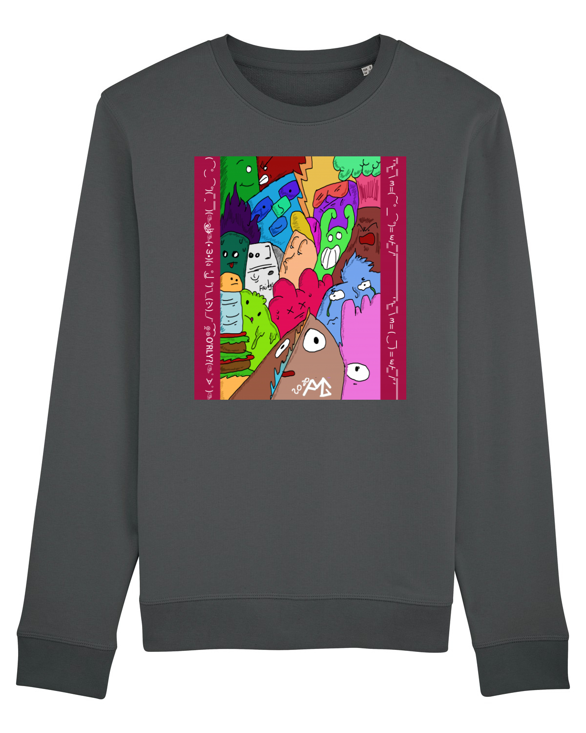 Bluză mânecă lungă Unisex Rise Anthracite