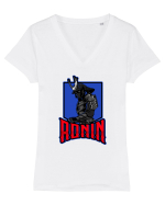 Samurai Ronin Tricou mânecă scurtă guler V Damă Evoker