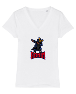 Samurai Ronin Tricou mânecă scurtă guler V Damă Evoker