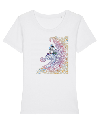 Snowboarding astronaut White