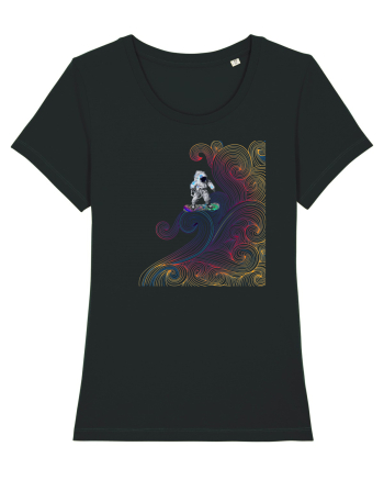 Snowboarding astronaut Black