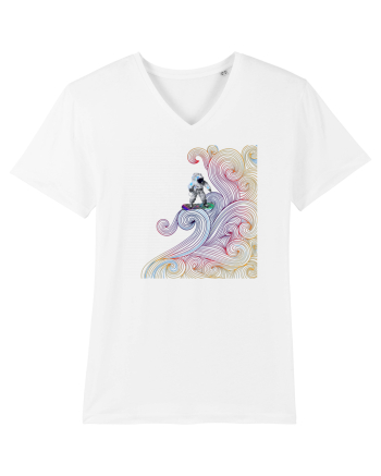 Snowboarding astronaut White