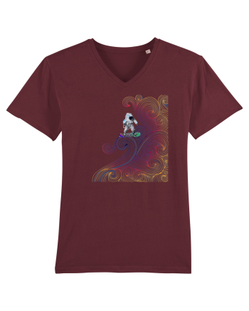 Snowboarding astronaut Burgundy