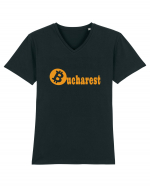 Bucharest Bitcoin Tricou mânecă scurtă guler V Bărbat Presenter