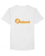 Bucharest Bitcoin Tricou mânecă scurtă guler larg Bărbat Skater