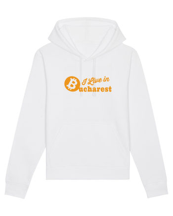 I Live in Bucharest Bitcoin White