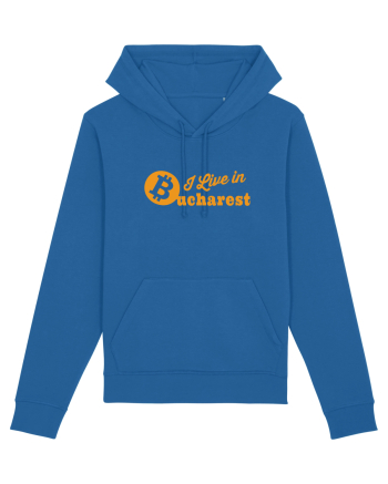 I Live in Bucharest Bitcoin Royal Blue