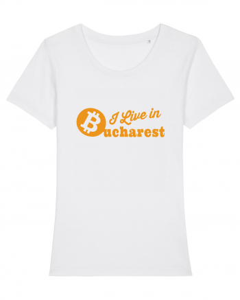 I Live in Bucharest Bitcoin White