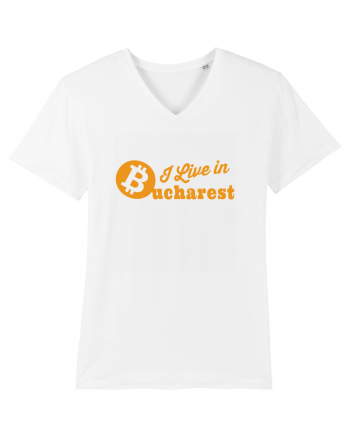 I Live in Bucharest Bitcoin White